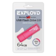 Накопитель USB 64Gb Exployd 620 красный