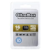Карта памяти 16GB - OltraMax карта памяти microSDHC сlass 10 без адаптера
