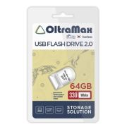 Накопитель USB 64Gb OltraMax 330 белый мини