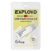 Накопитель USB 64Gb Exployd 650 белый