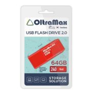 Накопитель USB 64Gb OltraMax 240 красный