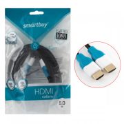 Видеокабель - Кабель HDMI (m) - HDMI (m) 5м Smartbuy K-351-50 чёрный