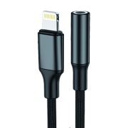 Переходник Lightning (m) - AUX (f) аудио конвертер Walker WA-030 кабель13 см чёрный
