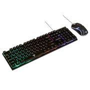 Клавиатура Nakatomi KMG-2305U проводная + мышь + коврик набор игровой чёрный