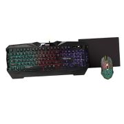 Клавиатура Qumo Dragon War Solaris проводная + мышь + коврик набор игровой чёрный