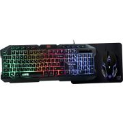 Клавиатура Qumo Mystic K58/M76 проводная + мышь + коврик набор игровой чёрный