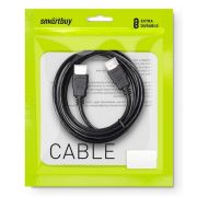 Видеокабель - Кабель HDMI (m) - HDMI (m) 3м Smartbuy K-353-302 чёрный v2.0