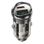 Адаптер Автомобильный - Hoco Z53A, 1USB/1USB-C/QC3.0/PD30W чёрный