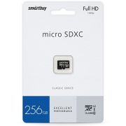 Карта памяти 256GB - Smartbuy карта памяти microSDHC class 10 без адаптера UHS-I