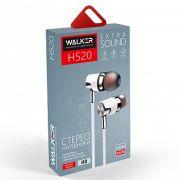 Наушники с микрофоном Walker H520 текстиль угл.разъем белые