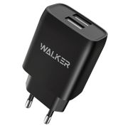 Адаптер Сетевой - Walker WH-31, 2USB/2.1A/10.5W чёрный