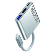 Разветвитель HUB > Type-C  Walker WHUB-35 HDMI/USB3.0/Type-C