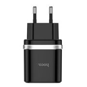 Адаптер Сетевой - Hoco C12Q, 1USB/3A/QC3.0/18W чёрный