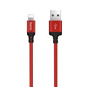 Кабель USB - Lightning Hoco X14, 2A, 1м, красно-чёрный