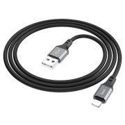 Кабель USB - Lightning Hoco X86, 2.4A, 1м, чёрный