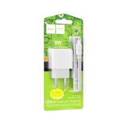Адаптер Сетевой с кабелем Type-C/USB - Hoco CS12A, 1USB/3A/QC3.0/18W белый