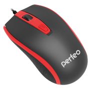 Мышь проводная Perfeo Profil чёрная/красная