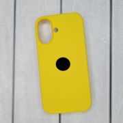 Чехол iPh 16 силикон SC жёлтый с лого