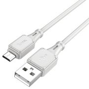 Кабель USB - MicroUSB Hoco X101, 2.4A, 1м, серый