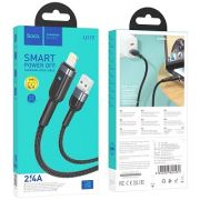 Кабель USB - Lightning Hoco U117, 2.4A, 1.2м, чёрный