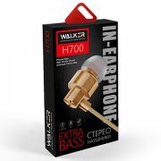 Наушники с микрофоном Walker H700 текстиль золотистый