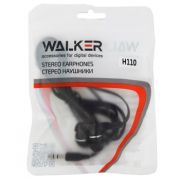 Наушники без микрофона Walker H110 зип-пакет чёрные