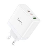 Адаптер Сетевой - Hoco N30, 1USB/2USB-C/QC3.0/PD65W белый