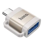 Переходник Type-C (m) - USB (f) Hoco UA31C OTG серый