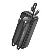 Аккумулятор внешний 30000 mAh Hoco J132B + встр. кабели чёрный