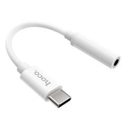 Переходник Type-C (m) - AUX (f) аудио конвертер Hoco LS30 11см белый