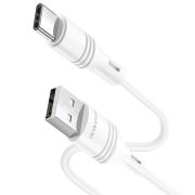 Кабель USB - Type-C Borofone BX43, 3A, 1м, белый
