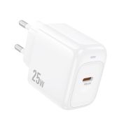 Адаптер Сетевой с кабелем Lightning/Type-C - Hoco CS53A, 1USB-C/PD25W белый