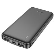 Аккумулятор внешний 10000 mAh Hoco J118 + встр. кабели чёрный