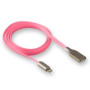 Кабель USB - Lightning Walker C710, 2.4A, 1м, плоский розовый (тех.пак.)