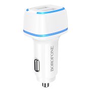 Адаптер Автомобильный - Borofone BZ14, 2USB/2.4A белый