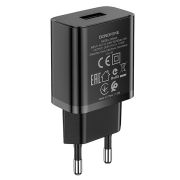 Адаптер Сетевой - Borofone BA52A, 1USB/2.1A чёрный