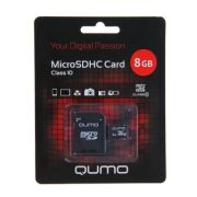 Карта памяти 8GB - Qumo карта памяти microSDHC сlass 10 с адаптером UHS-I
