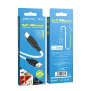 Кабель USB - Type-C Borofone BX42, 3A, 1м, силиконовый, белый