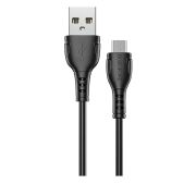 Кабель USB - MicroUSB Borofone BX51, 2.4A, 1м, чёрный