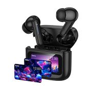 Наушники беспроводные TWS Hoco EQ14 с экраном чёрные