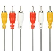 Аудиокабель - Кабель 3RCA (m) - 3RCA (m) 3м Smartbuy серый (KA-233-125)
