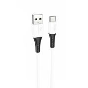 Кабель USB - Type-C Hoco X82, 3A, 1м, силиконовый, белый