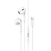 Наушники с микрофоном разъём Lightning Hoco M111 Max с чипом MFI белые