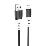 Кабель USB - Lightning Hoco X82, 2.4A, 1м, силиконовый, чёрный