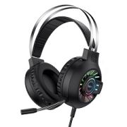 Гарнитура Hoco ESD04, USB, 2хAUX 3.5мм, полноразмерная чёрный