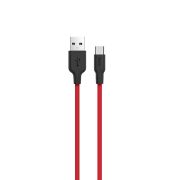 Кабель USB - Type-C Hoco X21, 2.1A, 1м, красно-чёрный