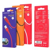Кабель USB - MicroUSB Borofone BX30, 2.4A, 1м, силиконовый, белый