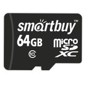 Карта памяти 64GB - Smartbuy карта памяти microSDHC сlass 10 без адаптера LE