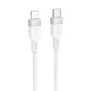 Кабель Type-C - Lightning Hoco X109, 3A/PD27W, 1м, белый