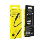 Аудиокабель - Кабель AUX 3.5 (m) - 3.5 (m) Borofone BL5 угловой с микрофоном чёрный
